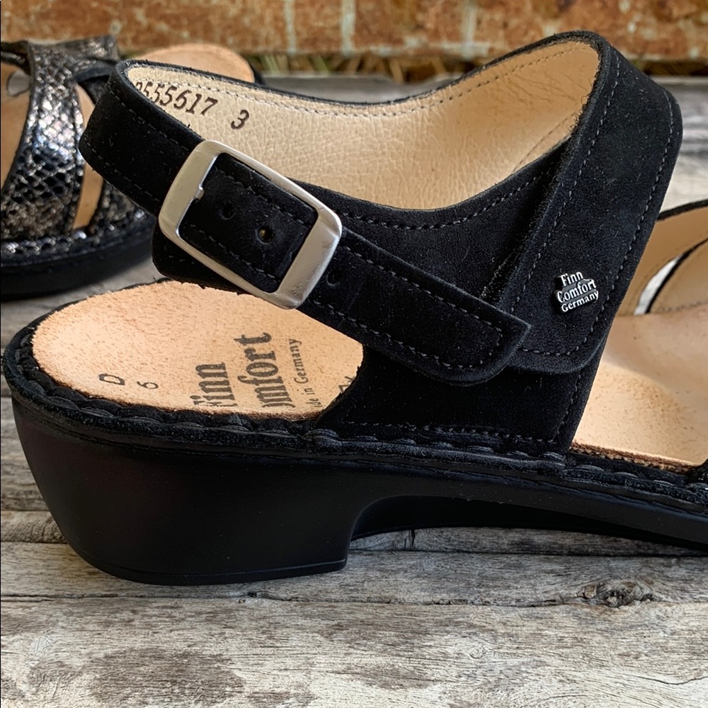 Finn Comfort Black Sandals Orthopedic Support - Picture 11 of 12